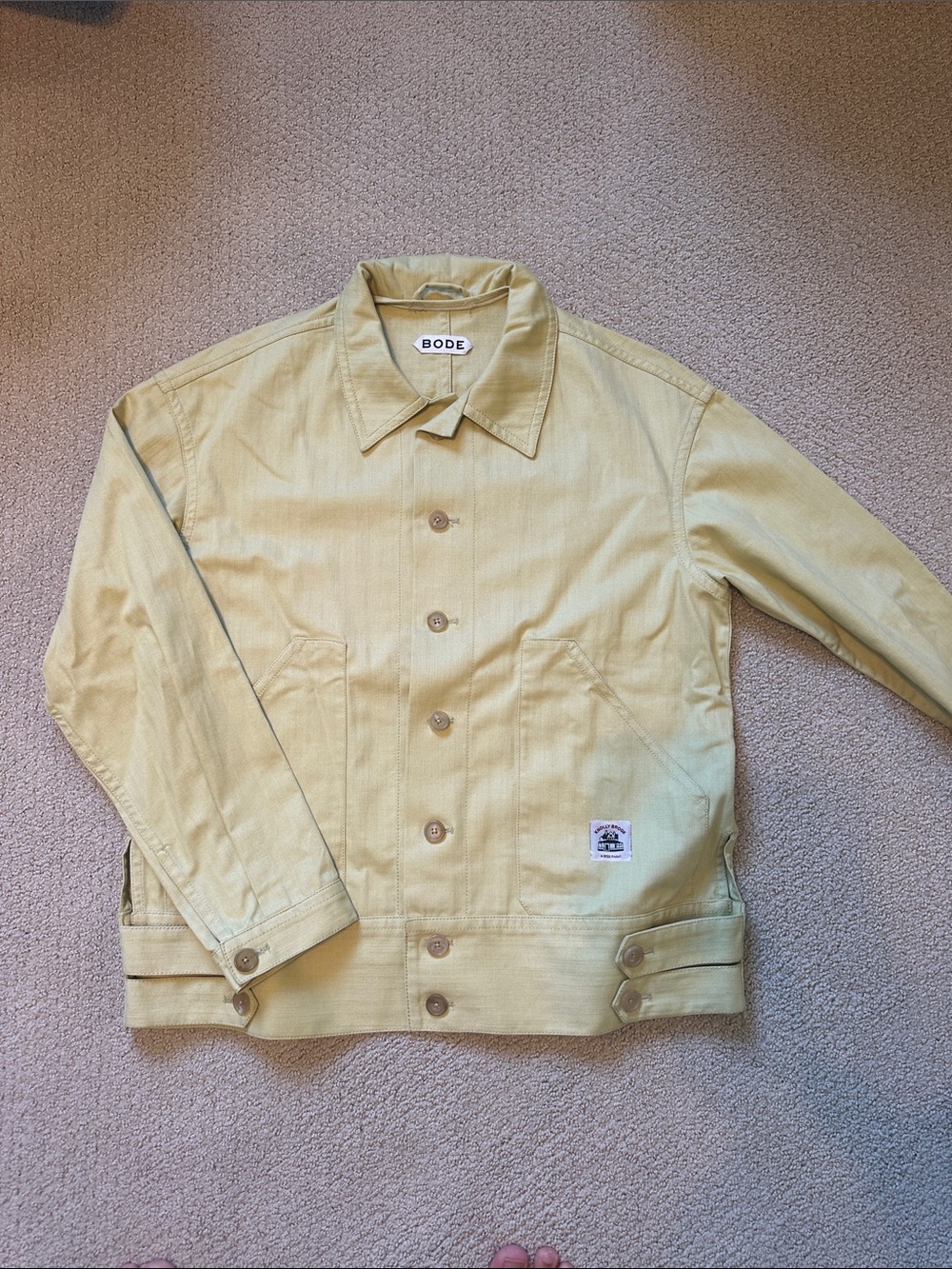 BODE Green Yellow Knolly Brook Workwear Jacket